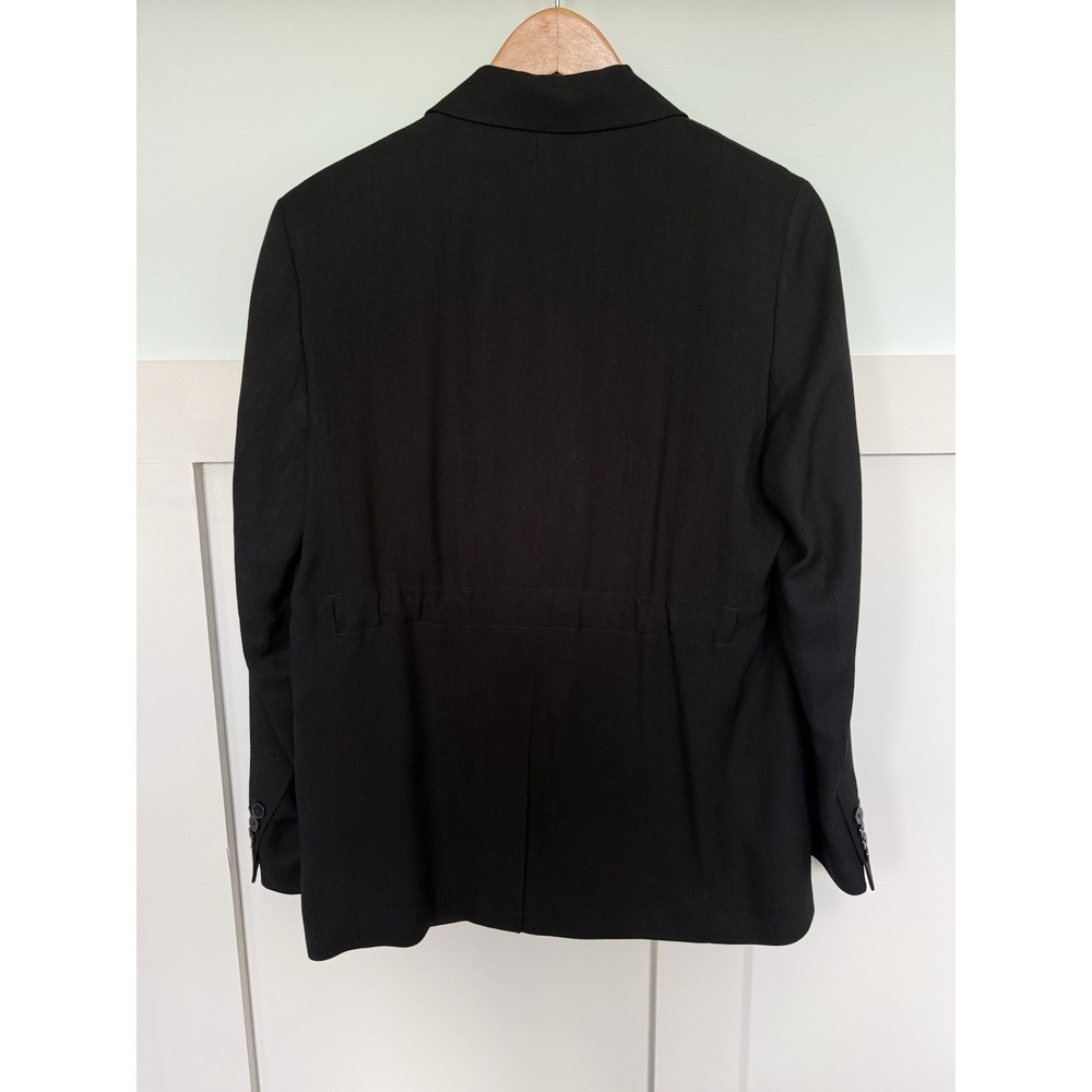 Banana Republic Blazer Jacket Women's SM Black Acetate Career Casual Minimalist - Picture 3 of 7